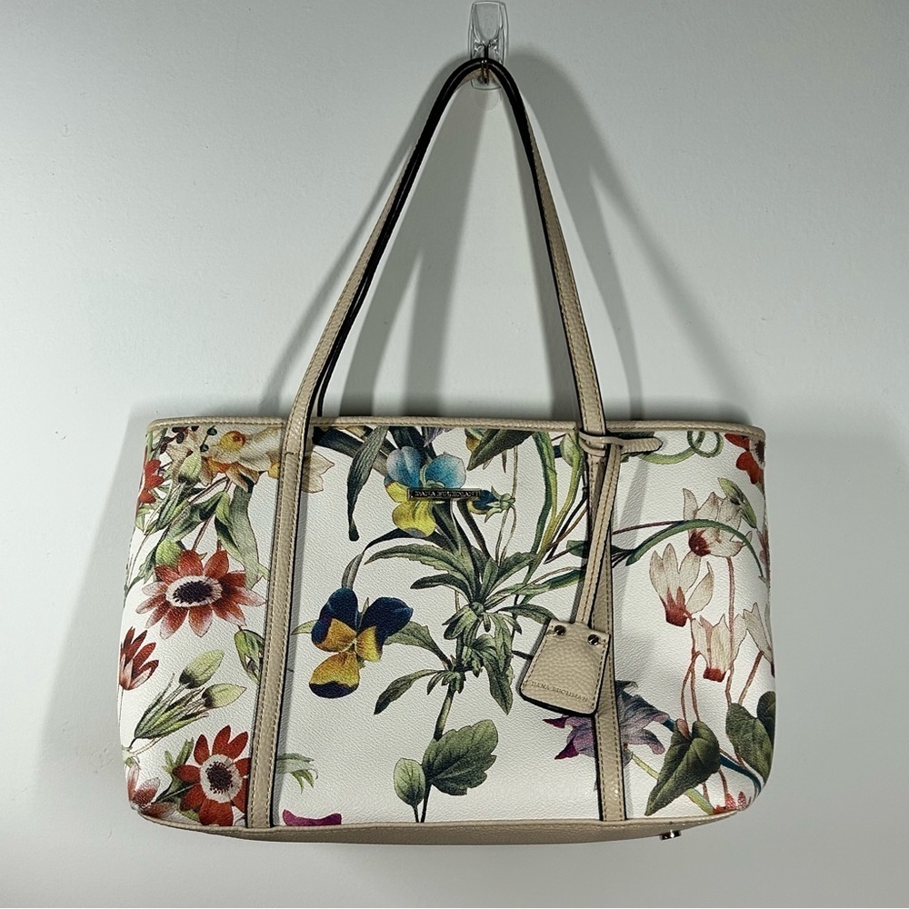 Dana Buchman floral leather tote - Picture 2 of 5